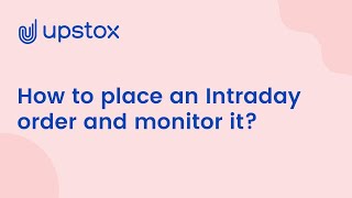 Intraday Trading made easier with Upstox [upl. by Enairda]