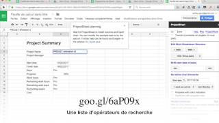 un diagramme de Gantt avec Google Sheet [upl. by Andersen]