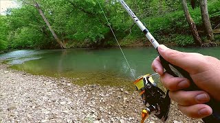 Fishing INDIANA for Creek Smallmouth Bass [upl. by Aivil398]