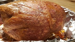 Cooking Whole smoked Ham for beginners [upl. by Aerdma450]