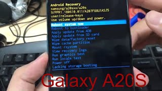 Samsung Galaxy A20S Hard reset [upl. by Mikey]