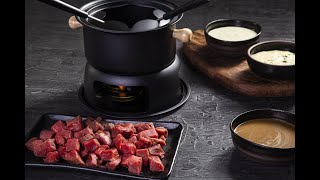 Como hacer fondue de carne [upl. by Ibbob]