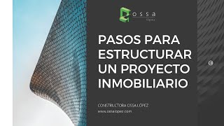 WEBINAR Pasos Para Estructurar Un Proyecto Inmobiliario [upl. by Husch736]