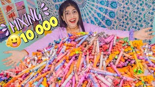 Mixing Together ALL My 10000 Crayons into Giant Crayons insane challenge😱Giveaway [upl. by Ainsworth424]