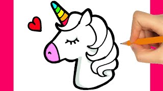 COMMENT DESSINER UNE LICORNE  dessins pour enfants [upl. by Aliak]